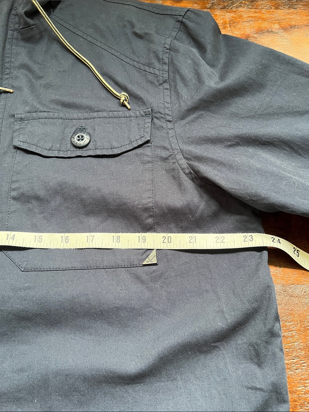 LOST ENTERPRISES Mens Navy Blue Hooded Utility Jacket Striped Lining Size XL - Picture 11 of 13